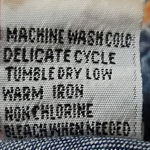 Red Rover Button Down Top Women's S Faux Leather Trim Braided Cowgirl VTG *Flaw - Picture 10 of 10